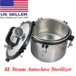 8L Steam Autoclave Sterilizer Dental Medical Lab Equipment Stainless Portable CE