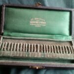 Vintage Antique French Dentist /,Medical equipment box empty.  Prop Display.