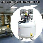 Dental Air Compressor Medical Noiseless Oilless Oil free 40L 750W Equip Air Pump