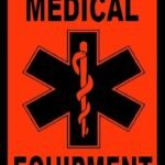 Hi-Viz Orange Medical Equipment Carry-On Bag Tag - CPAP BiPAP APNEA POC