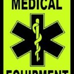 Hi-Viz Yellow Medical Equipment Carry-On Bag Tag - CPAP BiPAP APNEA POC