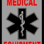 Lo-Viz Gray Medical Equipment Carry-On Bag Tag - CPAP BiPAP APNEA POC