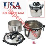 Medical Dental Equipment Stainless Steel Pressure Steam Autoclave Sterilizer 8L