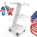 US Dental Medical Trolley Cart Mobile Steel Cart Trolley Equipment Four Casters